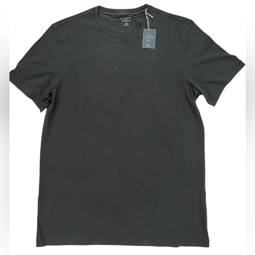 J Crew Men's Broken-in T-Shirt Size Medium Tall in Black/Charcoal